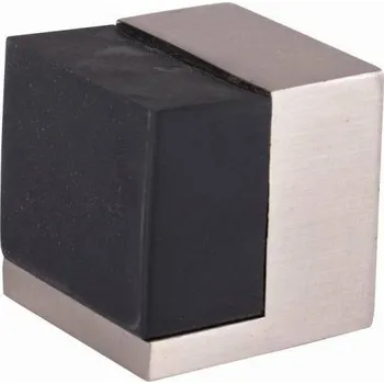 Zarážka dveřní, 40 x 40 mm, saténový nikl