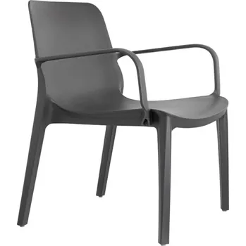 Křeslo Moderní antracitové křeslo Ginevra Lounge do obýváku i na zahradu voděodolné