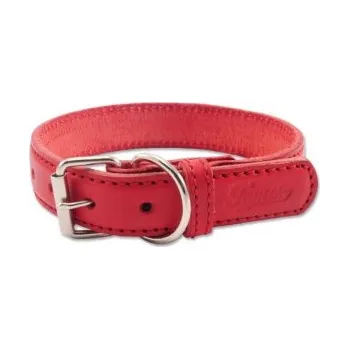 Obojek pro psa Obojek TAMER kožený červený 55 × 4 cm
