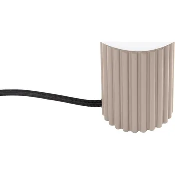 Lampička Stolní lampa HALO taupe moderní béžová hliník a sklo do ložnice a na pracovní stůl