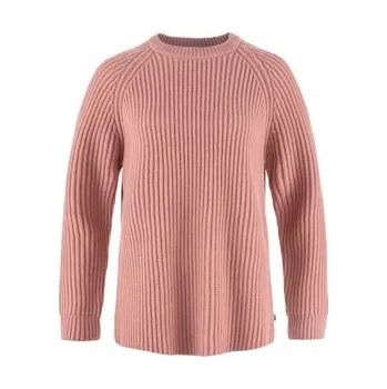 Pánský svetr Svetr Fjällräven Övik Rib Sweater Woman Dusty Rose - M + doprava zdarma