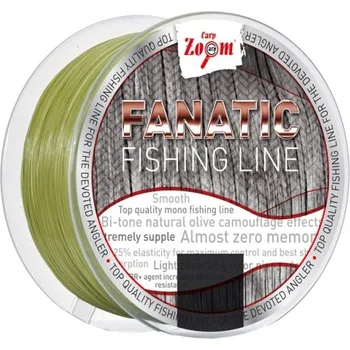 CARP ZOOM Vlasec Fanatic Fishing Line Olive 1000 m - 0.38 mm 12.1 kg