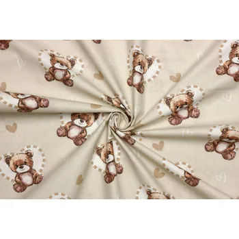 Bavlněné plátno - Dětský vzor medvídci