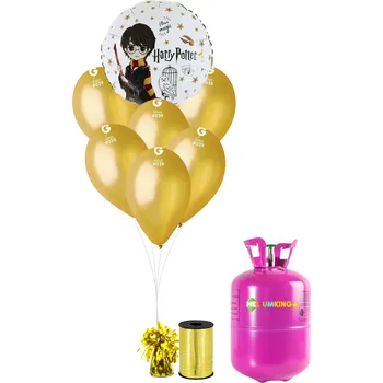 Party dekorace HeliumKing Helium párty set - Harry Potter zlatý