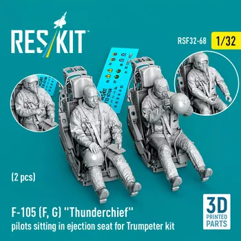 Plastikový model Reskit 1/32 F-105 (F, G) Thunderchief pilots sitting
