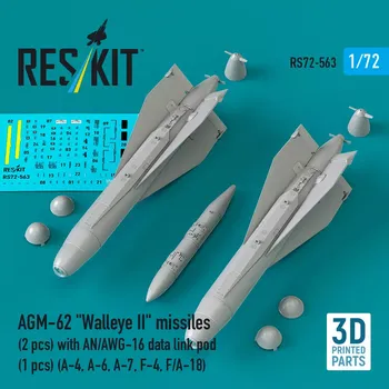 Plastikový model Reskit 1/72 AGM-62 Walleye II w/ AN/AWG-16 pod (3 pcs.)
