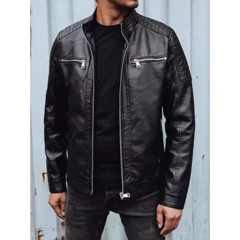 Pánská casual bunda Pánská kožená bunda DSTREET tx4731 ČERNÁ XL