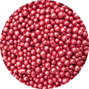 Přisada na vaření a pečení Cukrovo-rýžové perly červené 5mm 80g - I LOVE CAKES | Skvělé pro Váš domácí dort