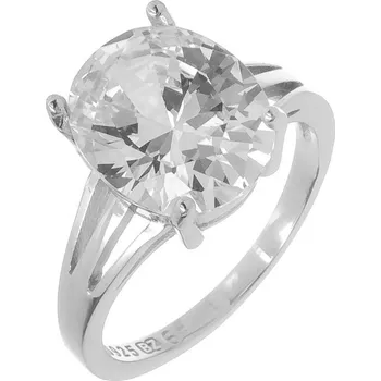 Prsten Argento 72895 Stříbrný prsten - čirý oválný zirkon | Velikost prstenu: 55mm