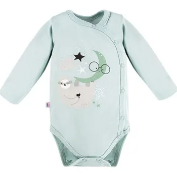 Kojenecké oblečení Eevi Body celorozepínací dlouhý rukáv Mellow MINT - 50