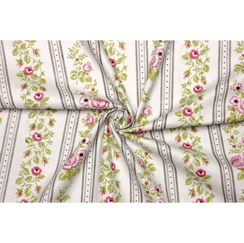 Bavlněné plátno - Krojový květinový vzor růže