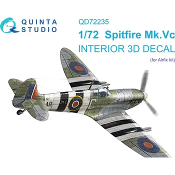 Plastikový model Quinta studio 1/72 Spitfire Mk.Vc 3D-Print&col.Interior (AIRF)