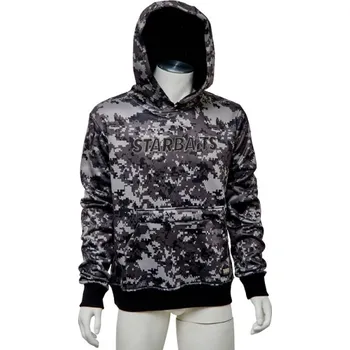 Rybářské oblečení STARBAITS Mikina Bank Grey Digi Cam Hoodie - L