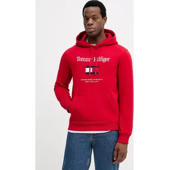 Dámská mikina Mikina Tommy Hilfiger MW0MW42735 červená 33X, vel. L