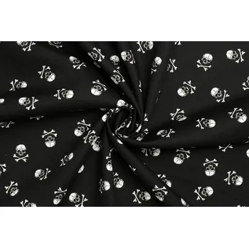 Bavlněné plátno - Pirátské lebky