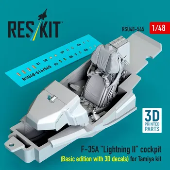 Plastikový model Reskit 1/48 F-35A Lightning II cockpit (Basic ed. w/ 3D)