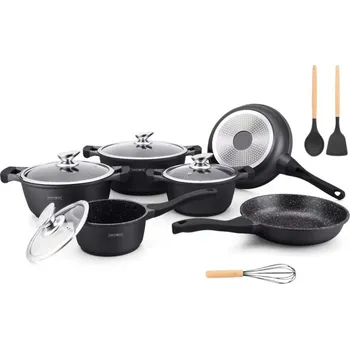 Sada nádobí Sada nádobí Royalty, 13 ks, barva černá