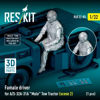 Plastikový model Reskit 1/32 Female driver for A/S-32A-31A Tow Tractor