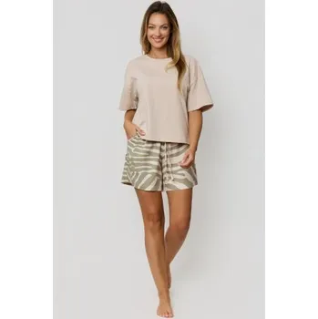 Dámské pyžamo Dámské pyžamo mefemi Selene - bavlna Béžová M