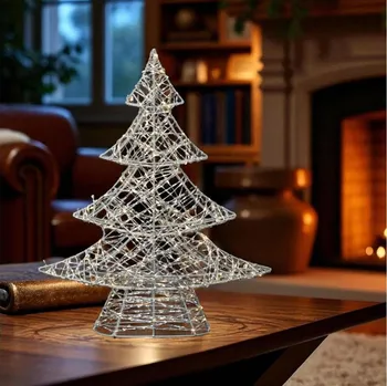 Lampička LED Vánoční dekorace 160xLED/230V 45 cm stromeček teplá bílá