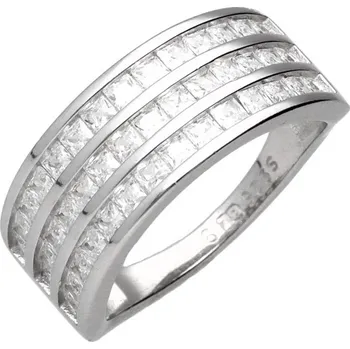 Prsten Argento 73141 Stříbrný prsten - čiré kulaté zirkony | Velikost prstenu: 54mm