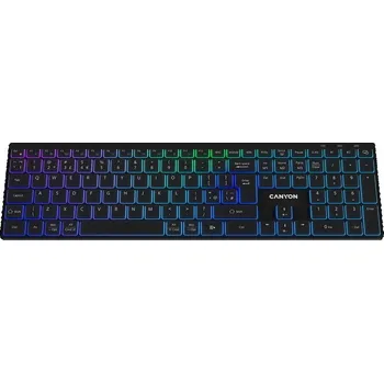 CANYON HKB-W11 EN/CS RGB Dual Mode Wireless Black- CZ CNS-HBTK11B-CS