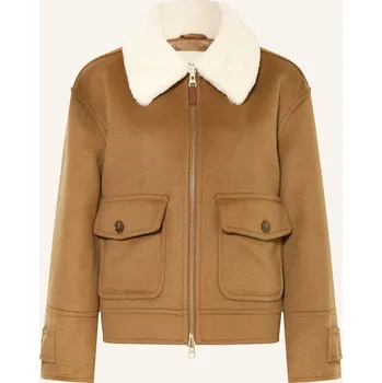 Gant Dámská Bunda S Umělou Kožešinou, velbloudí / bílá, 42