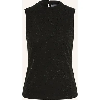Comma Casual Identity Dámský Top S Třpytivou Přízí, černá, 46