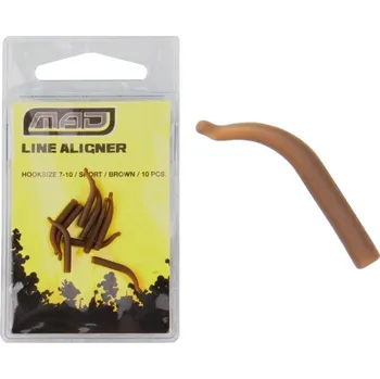 Rybářský háček MAD Rovnátko háčku Line Aligner Short 10 ks Vel.7-10 - hnědá