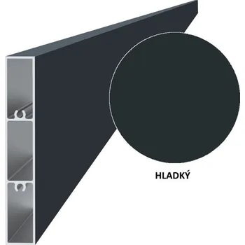 Příslušenství pro plot Hliníková plotová lamela 120x16 mm, tvar obdélník, antracit (RAL7016) s hladkým povrchem (AL-PV12-A-2)