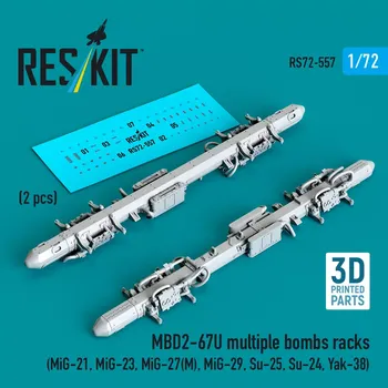 Plastikový model Reskit 1/72 MBD2-67U multiple bombs racks (2 pcs.)
