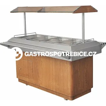 Chlazení OZTI Vyhřívaný salátový bar 4xGN1/1 - Ořech