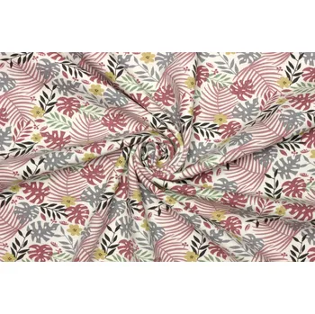 Bavlněný úplet - Květinový vzor