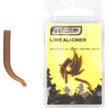 Rybářský háček MAD Rovnátko háčku Line Aligner Short 10 ks Vel.2-6 - hnědá