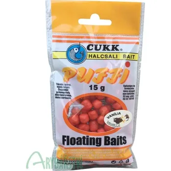 Návnadová surovina CUKK Puffi Small 15 g - vanilka (oranžová)