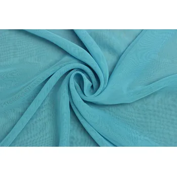 Šifon - Tyrkysově modrý