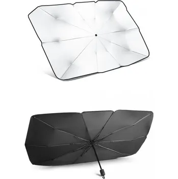 Stínítko do auta Sluneční clona skládací na čelní sklo automobilu 145x75cm