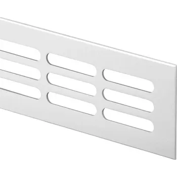 Stavebniny Mřížka větrací hliníková HVM, 400 x 60 EP, přírodní elox