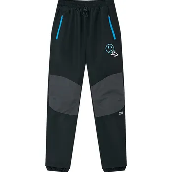 Dívčí oblečení Chlapecké zimní kalhoty černé | SMILE Wolf & Wolfie B2573 Velikost: 122