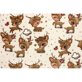 Galanterie Coral fleece Soft - Dětský vzor bambi