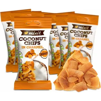 Mixit Mixit kokosové chipsy do kapsy – Karamel (7 ks)