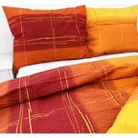 Krepový povlak na polštář - Cákance oranžové Zapínání: knoflík, Velikost polštáře: 70x90