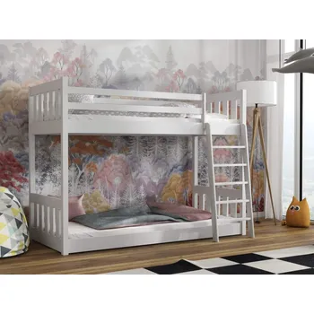 Dětská postel Patrová postel Alvin Barva dřeva: Bílá barva, Rozměry: 80x180