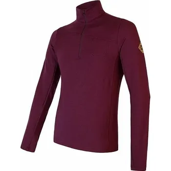 triko dlouhé pánské SENSOR MERINO EXTREME zip port. red