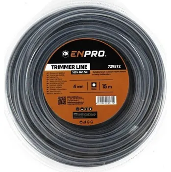 Struna do sekačky Struna do sekačky, 4 mm x 15 m, čtverec s nylonovým středem, ENPRO