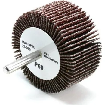 Brusný kotouč Kotouč lamelový brusný 60 x 30 mm, Ø 6 mm, P60, na stopce