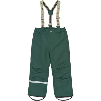 Dětské zimní kalhoty s kšandami 11110 Mikk-Line - zelené Darkest Sprouse Velikost: 122