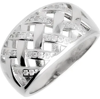 Prsten Argento 73137 Stříbrný prsten - čiré kulaté zirkony | Velikost prstenu: 54mm