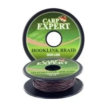 CARP EXPERT Návazcová šňůra Hooklink Braid Skin Line Brown - 15 Lb