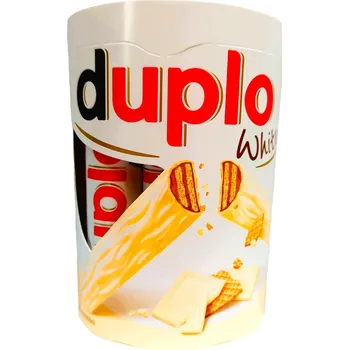 Čokoládová tyčinka DUPLO WHITE - lískooříškové waflové tyčinky v bílé čokoládě 10x 18,2g (182g)